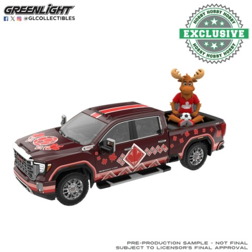 GL30590 - 1/64 INTERNATIONAL SOCCER CELEBRATION 26 - TBD TRUCK - CANADA TRIBUTE WITH MOOSE FIGURINE - HOBBY EXCLUSIVE GL30590 - 1/64 INTERNATIONAL SOCCER CELEBRATION 26 - TBD TRUCK - CANADA TRIBUTE WITH MOOSE FIGURINE - HOBBY EXCLUSIVE