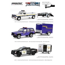 GL32315 - 1/64 HOT PURSUIT HITCH AND TOW SERIES 1 (6 CAR SET) 6 PCS ASSORTMENT