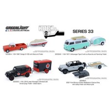 GL32330 - 1/64 HITCH AND TOW SERIES 33 (4 CAR SET) 6 PCS ASST