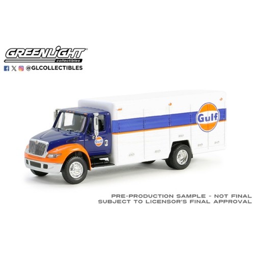 GL33250-C - 1/64 H.D. TRUCKS SERIES 25 - INTERNATIONAL DURASTAR 440 DELIVERY TRUCH - GULF OIL SOLID PACK