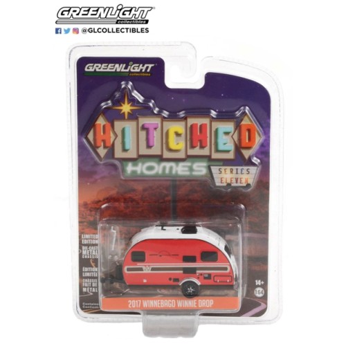 GL34110-E - 1/64 HITCHED HOMES SERIES 11 2017 WINNEAGO WINNE DROP RED WITH WOOD GRAIN PANELING