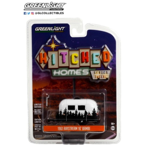 GL34120-E - 1/64 HITCHED HOMES SERIES 12 AIRSTREAM 16 BAMBI WITH FOREST MURAL