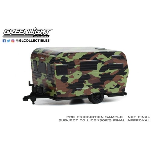 GL34130-B - 1/64 HITCHED HOMES SERIES 13 1958 SIESTA TRAVEL TRAILER CAMOUFLAGE