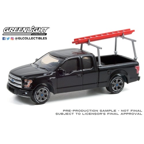 GL35200-F - 1/64 BLUE COLLAR COLLECTION SERIES 9 2017 FORD F-150 WITH LADDER RACK SOLID PACK