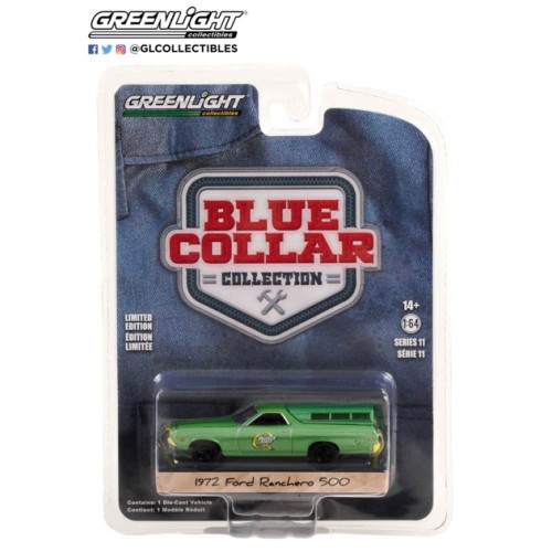 GL35240-B - 1/64 BLUE COLLAR COLLECTION SERIES 11 1972 FORD RANCHERO 500 WITH CAMPER SHELL QUAKER STATE