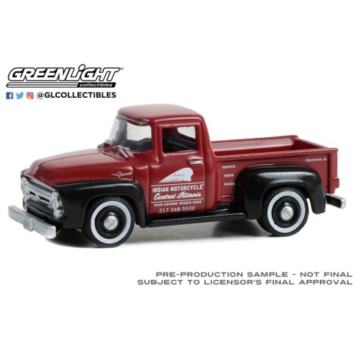 GL35260-A - 1/64 BLUE COLLAR COLLECTION SERIES 12 1956 FORD F-100 INDIAN MOTORCYCLE SERVICE PARTS AND SALES