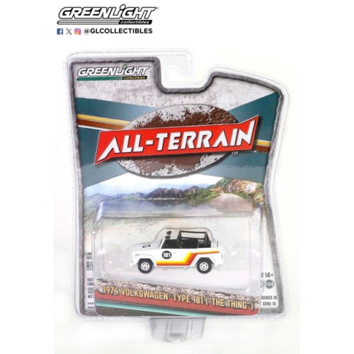 GL35270-C - 1/64 ALL TERRAIN SERIES 15 ASSORTMENT - 1974 VOLKSWAGEN (TYPE 181) NO.181 - WHITE WITH RED, ORANGE AND YELLOW STRIPES SOLID PACK