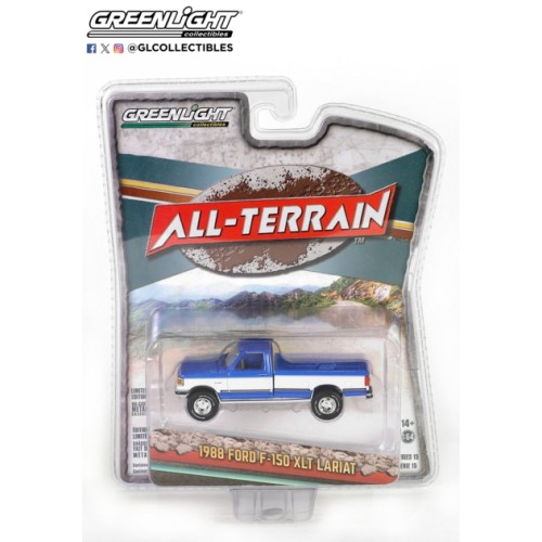 GL35270-D - 1/64 ALL TERRAIN SERIES 15 ASSORTMENT - 1988 FORD F-150 XLT LARIAT - TWO TONE BLUE AND WHITE SOLID PACK