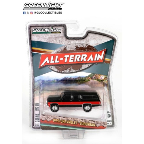 GL35270-E - 1/64 ALL TERRAIN SERIES 15 ASSORTMENT - 1990 CHEVROLET SUBURBAN  - TWO TONE RED AND BLACK SOLID PACK