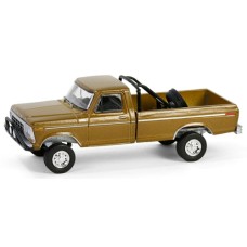 GL35290-D - 1/64 ALL TERRAIN SERIES 16 - 1979  FORD F250 RANGER LIFTED WITH ROLLBAR MOUNTED SPARE TIRE - GOLD METALLIC