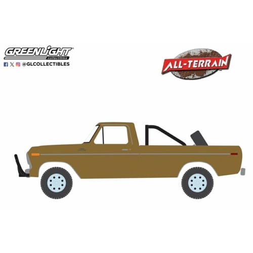 GL35290-D - 1/64 ALL TERRAIN SERIES 16 - 1979  FORD F250 RANGER LIFTED WITH ROLLBAR MOUNTED SPARE TIRE - GOLD METALLIC