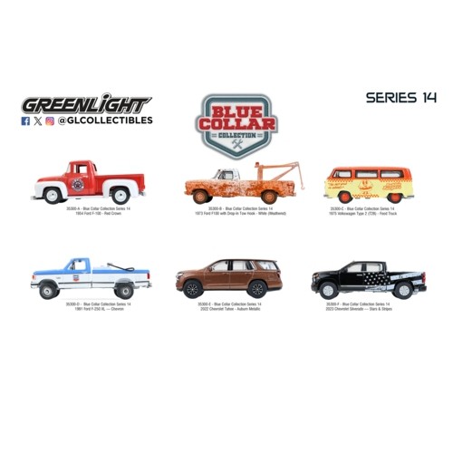 GL35300 - 1/64 BLUE COLLAR COLLECTION SERIES 14 (6-CAR SET) 6PCS ASSORTMENT