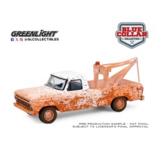 GL35300-B - 1/64 BLUE COLLAR COLLECTION SERIES 14 - 1973 FORD F-100 QITH DROP-IN TOW HOOK - WHITE WEATHERED
