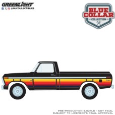 GL35320-E - 1/64 BLUE COLLAR COLLECTION SERIES 15 - 1977 FORD F-100 WITH BED COVER - BLACK WITH FREE WHEELING STRIPES