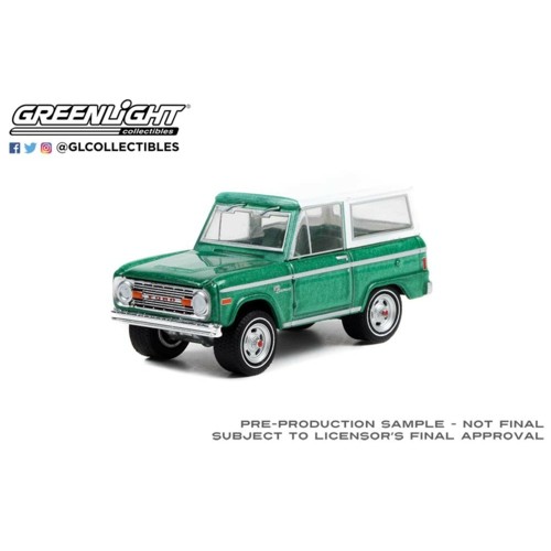 GL37250-F - 1/64 BARRETT-JACKSON 'SCOTTSDALE EDITION' SERIES 9 1977 FORD BRONCO (LOT NO.1001.1) JADE GLOW WITH HOUNDSTOOTH INTERIOR