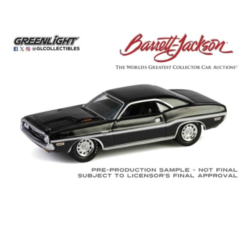 GL37320-D - 1/64 BARRETT-JACKSON SERIES 15 - 1970  DODGE CHALLENGER R/T 440 - BLACK- SCOTTSDALE 2024