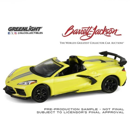 GL37320-F - 1/64 BARRETT-JACKSON SERIES 15 - 2022 CHEVROLET CORVETTE C8.R CHAMPIONSHIP EDITION CONVERTIBLE - YELLOW  - SCOTTSDALE 2024