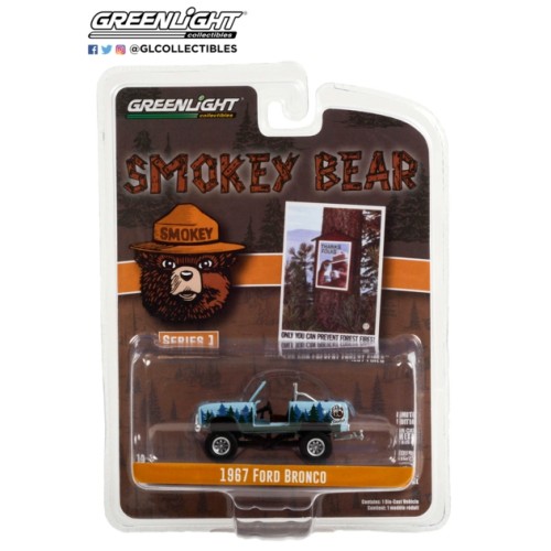 GL38020-C - 1/64 SMOKEY BEAR SERIES 1 1967 FORD BRONCO (DOORS REMOVED) ONLY YOU CAN PREVENT FOREST FIRES