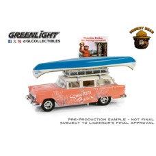 GL38070-A - 1/64 SMOKEY BEAR SERIES 4 - 1955 CHEVROLET TWO-TEN TRADESMAN WITH ROOF RACK AND CANOE - THANKS, FOLKS FOR BEING CAREFUL!