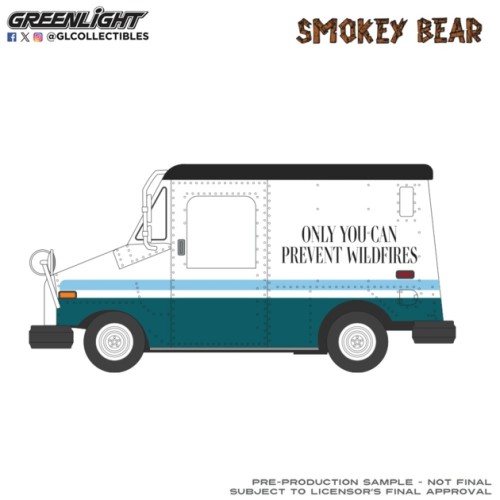 GL38090-A - 1/64 SMOKEY BEAR SERIES 5 - LIFE-LONG POSTAL DELIVERY VEHICLE (LLV) - SMOKEYS FRIENDS DONT PLAY WITH MATCHES