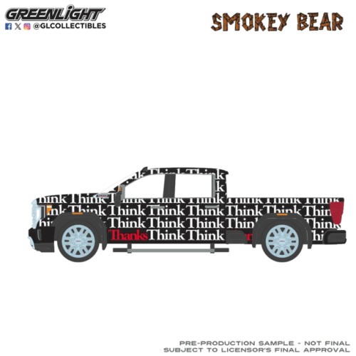 GL38090-F - 1/64 SMOKEY BEAR SERIES 5 - GMC SIERRA 2500 HD SLE 2023 - THINK, THINK, THANKS