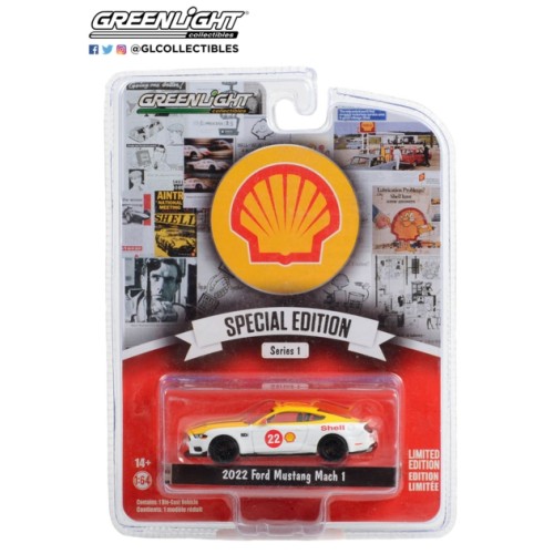 GL41125-F - 1/64 SHELL OIL SPECIAL EDITION SERIES 1 2022 FORD MUSTANG MACH 1 NO.22 SHELL RACING