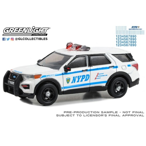 GL42776 - 1/64 HOT PURSUIT 2020 FORD POLICE INTERCEPTOR UTILITY NEW YORK CITY POLICE DEPT (NYPD)
