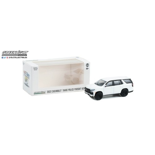 GL43001 - 1/64 HOT PURSUIT 2022 CHEVROLET TAHOE (PPV) WHITE (HOBBY EXCLUSIVE)