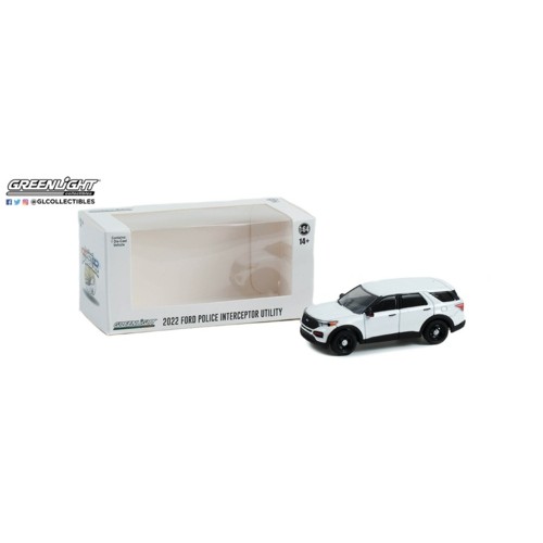 GL43004 - 1/64 HOT PURSUIT 2022 FORD POLICE INTERCEPTOR UTILITY WHITE (HOBBY EXCLUSIVE)