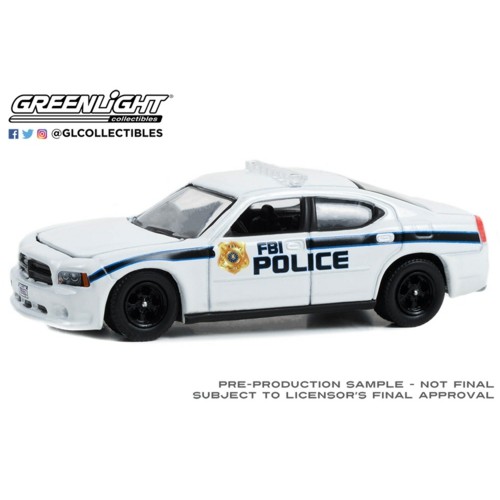 GL43025-B - 1/64 HOT PURSUIT SPECIAL EDITION - FBI POLICE (FEDERAL BUREAU OF INVESTIGATION POLICE) 2008 DODGE CHARGER POLICE PURSUIT SOLID PACK (HOBBY EXCLUSIVE)
