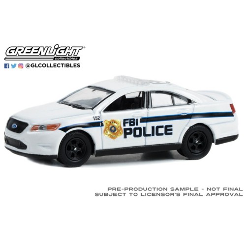GL43025-C - 1/64 HOT PURSUIT SPECIAL EDITION - FBI POLICE (FEDERAL BUREAU OF INVESTIGATION POLICE) 2013 FORD POLICE INTERCEPTOR SOLID PACK (HOBBY EXCLUSIVE)