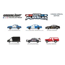GL43065 - 1/64 HOT PURSUIT - CANADA SPECIAL EDITION (6 CAR SET) 6 PCS ASST CTN