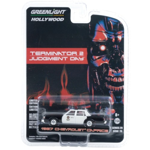 GL44890-F - 1/64 HOLLYWOOD SERIES 29 - TERMINATOR 2/ JUDGMENT DAY (1991) - 1987 CHEVROLET CAPRICE METROPOLITAN POLICE SOLID PACK