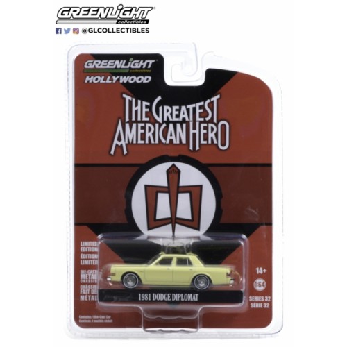 GL44920-A - 1/64 HOLLYWOOD SERIES 32 - THE GREATEST AMERICAN HERO (1981-83 TV SERIES) BILL MAXWELLS 1981 DODGE DIPLOMAT (SOLID PACK)