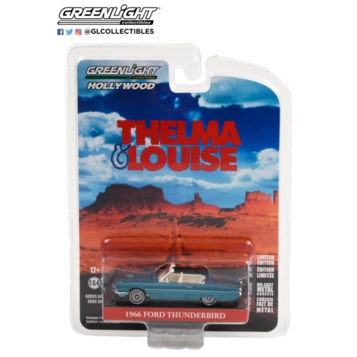 GL44940-E - 1/64 HOLLYWOOD SERIES 34 - THELMA AND LOUISE (1991) 1966 FORD THUNDERBIRD CONVERTIBLE