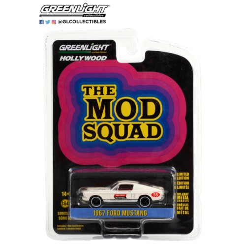GL44960-A - 1/64 HOLLYWOOD SERIES 36 THE MOD SQUAD (1968-73 TV SERIES) 1967 FORD MUSTANG FASTBACK NO.55 THRILL CIRCUS BY KARNES