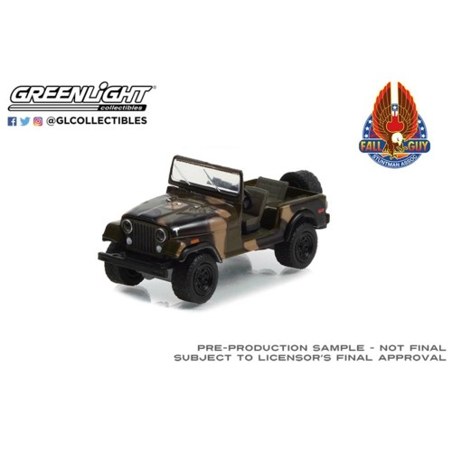 GL44965-E - 1/64 HOLLYWOOD SPECIAL EDITION FALL GUY STUNTMAN - 1981 JEEP CJ-7 CAMOUFLAGE