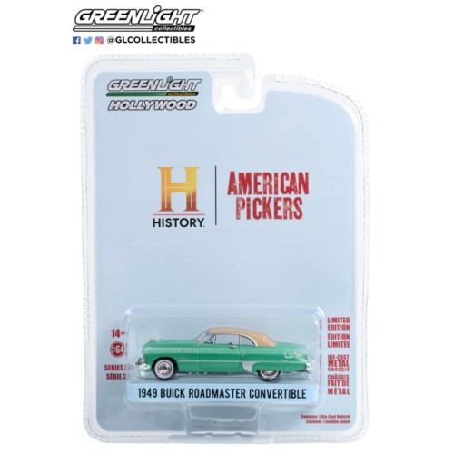 GL44970-D - 1/64 HOLLYWOOD SERIES 37 AMERICAN PICKERS (2010-CURRENT TV SERIES) 1949 BUICK ROADMASTER CONVERTIBLE