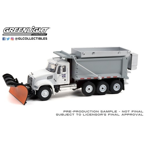GL45130-C - 1/64 S.D. TRUCKS SERIES 13 2019 MACK GRANITE DUMP TRUCK WITH SNOW PLOW AND SALT SPREADER INDIANAPOLIS DEPT OF PUBLIC WORKS SOLID PACK