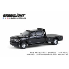 GL46160-F - 1/64 DUALLY DRIVERS SERIES 16 - 2023 RAM 3500 DUALLY FLATBED - BLACK