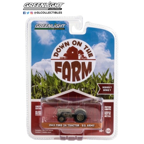 GL48070-A - 1/64 DOWN ON THE FARM SERIES 7 1943 FORD 2N TRACTOR US ARMY