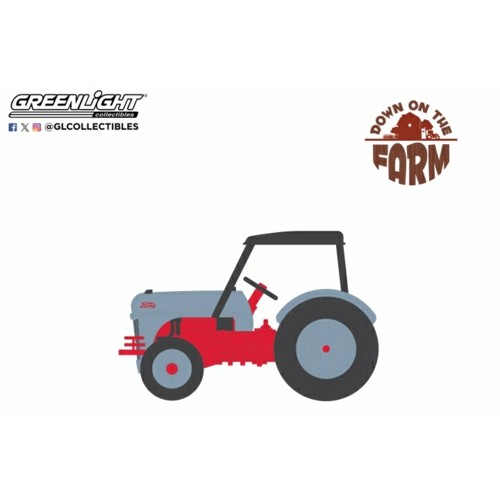 GL48100-A - 1/64 DOWN ON THE FARM SERIES 10 -1952 FORD 8N - RED AND GREY WITH CANOPY SOLID PACK