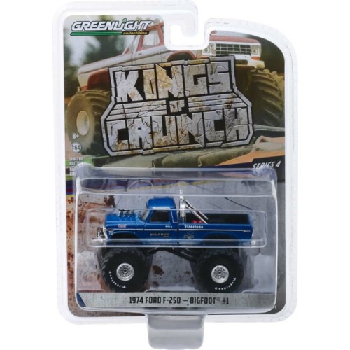 GL49040-A - 1/64 BIGFOOT NO.1 1974 FORD F-250 MONSTER TRUCK (CLEAN VERSION WITH 66 INCH TIRES) SOLID PACK