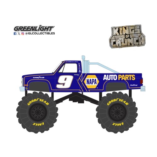 GL49180-B - 1/64 KINGS OF CRUNCH  - HENDRICK MOTORSPORTS EDITION - 1984 CHEVROLET C-20 MONSTER TRUCK - NO.9 NAPA