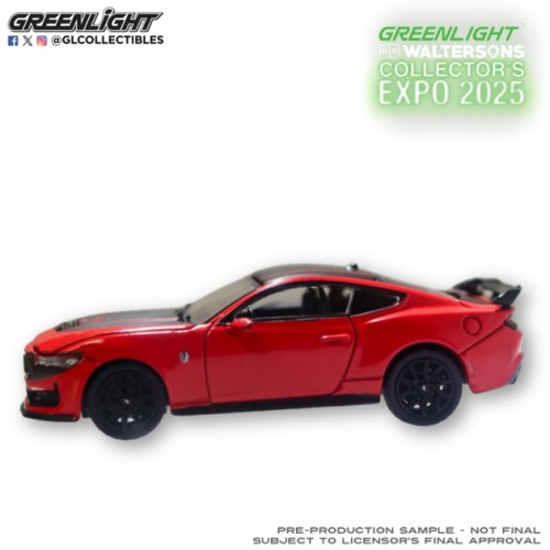 GL51684-D - 1/64 FORD MUSTANG DARK HORSE 2024 - RED WITH INDIAN STRIPE - GREENLIGHT WALTERSONS PRODUCT EXPO EXCLUSIVE