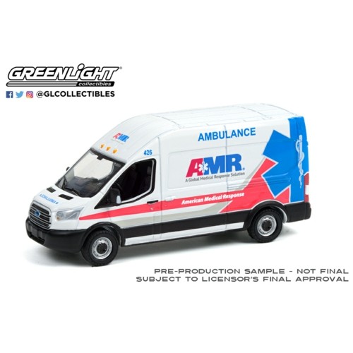 GL53030-F - 1/64 ROAD RUNNERS SERIES 3 2019 FORD TRANSIT LWB HIGH ROOF AMR AMBULANCE SOLID PACK