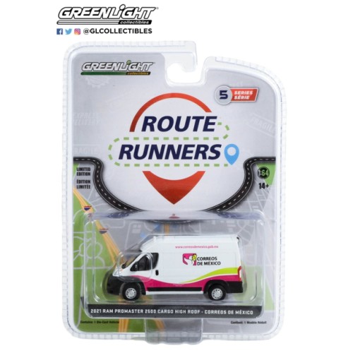 GL53050-F - 1/64 ROUTE RUNNERS SERIES 5 2021 RAM PROMASTER 2500 CARGO HIGH ROOF CORREOS DE MEXICO