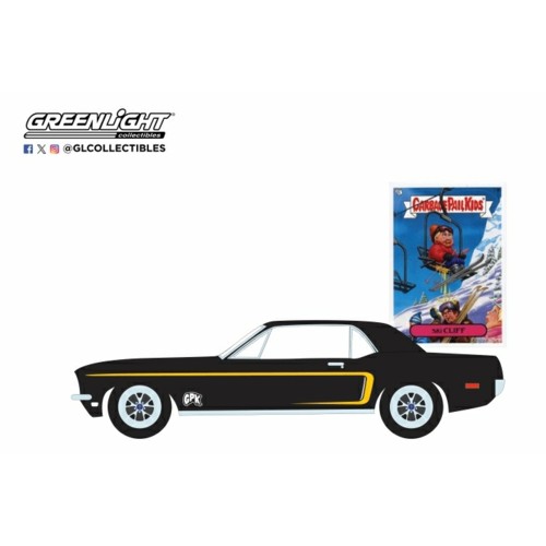 GL54110-C - 1/64 GARBAGE PAIL KIDS SERIES 7 - SKI CLIFF - 1968 FORD MUSTANG COUPE WITH TRUNK MOUNTED SKI RACK AND SKIS SOLID PACK