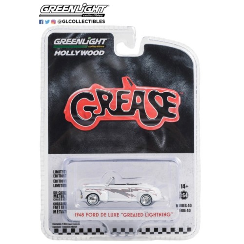 GL62010-A - 1/64 HOLLYWOOD SERIES 40 - GREASE (1978) - 1948 FORD DE LUXE CONVERTIBLE GREASED LIGHTNIN' SOLID PACK