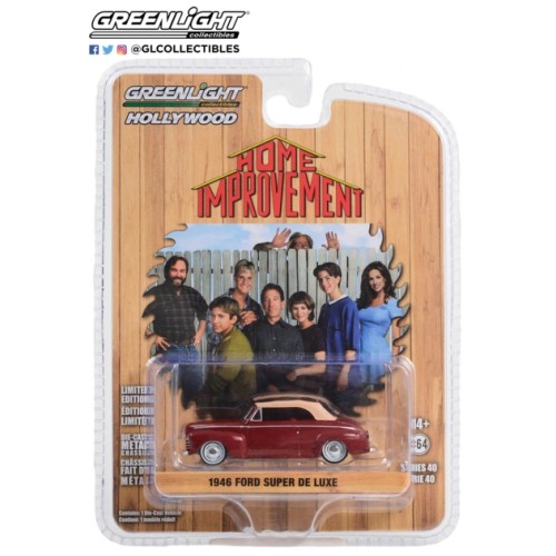 GL62010-C - 1/64 HOLLYWOOD SERIES 40 - HOME IMPROVEMENT (1991-99 TV SERIES) - 1946 FORD SUPER DE LUXE CONVERTIBLE SOLID PACK